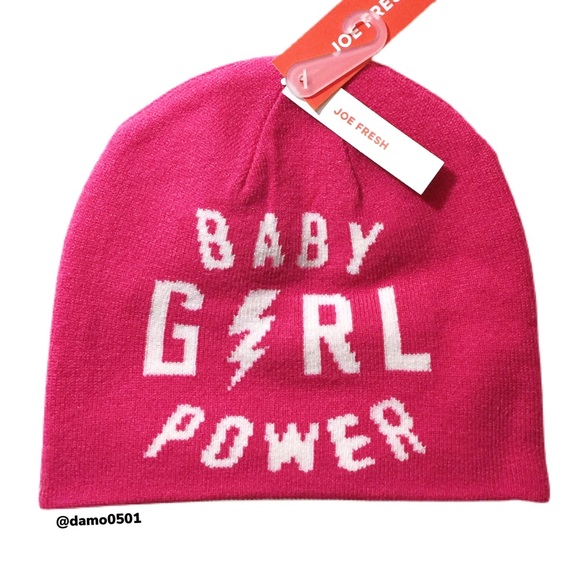 NWT Joe Fresh “Baby Girl Power” Reversible Beanie - Picture 3 of 7
